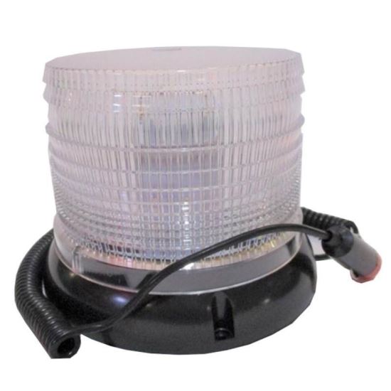 Girofar 12V/24V, h128, 72 LED-uri, prindere cu magnet, GY0023-Red