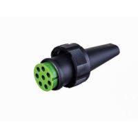 Mufa conector cu 8 pini, pentru lampi, verde, Bayoneta TLA 02134 Horpol