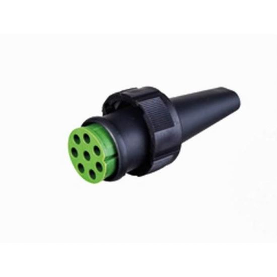 Mufa conector cu 8 pini, pentru lampi, verde, Bayoneta TLA 02134 Horpol