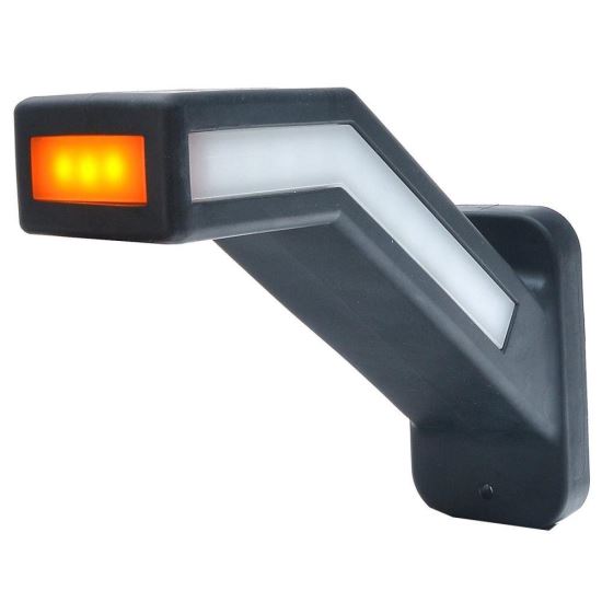 Lampa gabarit cu brat oblic 45°, dreapta, 185mm, LED, 3 functii, 12-24V, W168.1-1165P Was