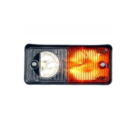 Lampa semnalizare fata cu pozitie, LED si bec, dreapta, 150x80, W07DZP -492 Was