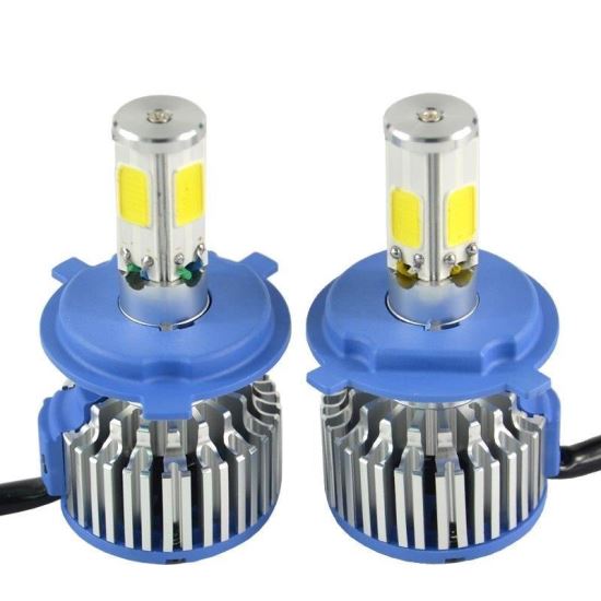 Set 2 becuri H4, 4 LED-uri COB, 9-36V, 4000lm, Z4 Generation