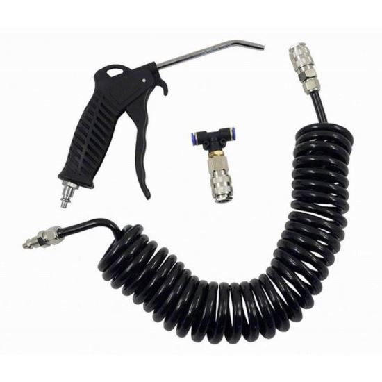 Furtun cu pistol aer cabina cu mufa fi8, 5m, 13ATM negru 61544 CarCo