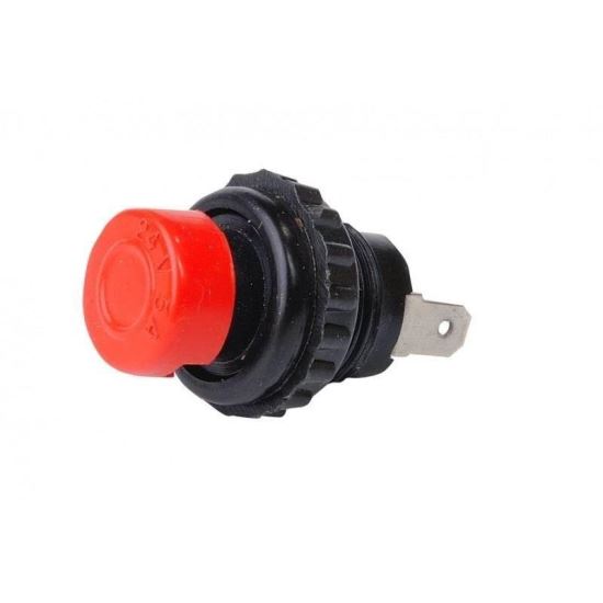 Buton pornire cu revenire, plastic, rosu, 24V Ka-E4015