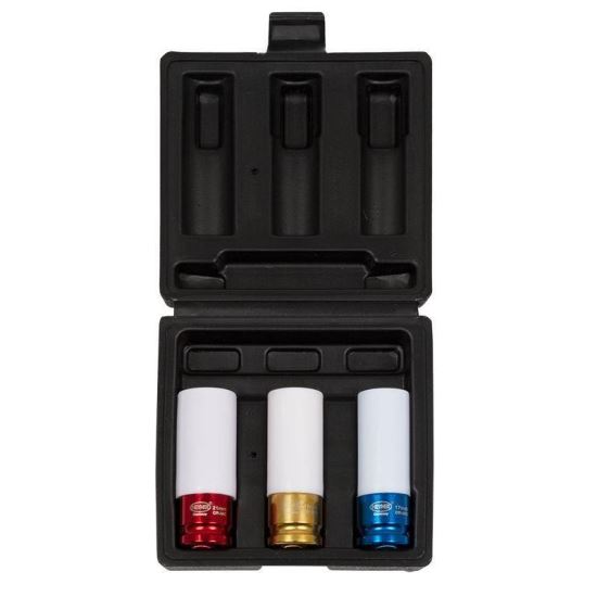 Set chei tubulare de impact 1/2", 17-19-21, Torsioblock Pro 348.50 Heyner