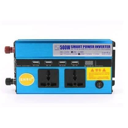 Invertor 12V ->220V 2x500W, cu 4 USB, Smart Power Inverter 4508