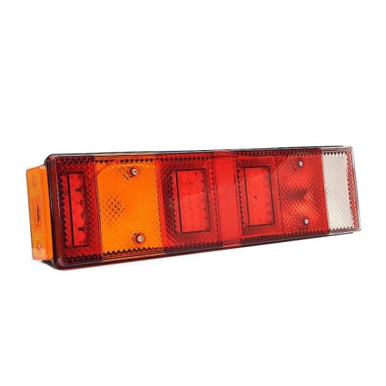 Lampa stop 465x130, 8 functii, cu numar, mufa, LED cu bec, hibrid, stanga, W26DzL 660Sz Was