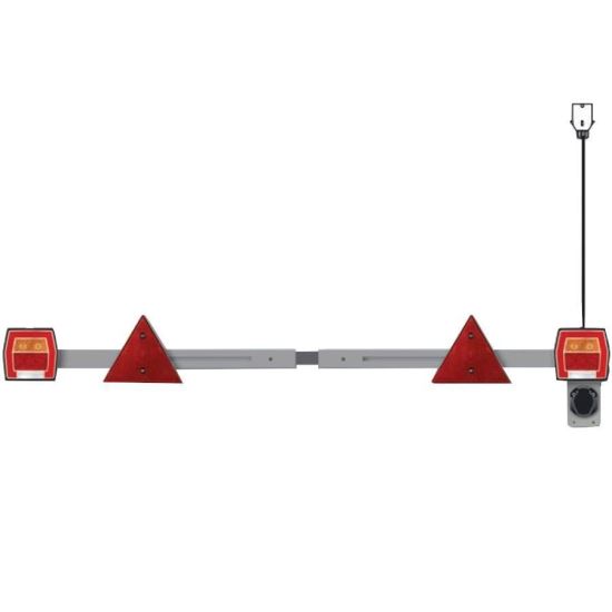 Kit lampi remorca si bara, extensibila, 99x93, cu FT-122 si cablu de 10m, fisa 7 pini, cu triunghi si numar  RLB09-01 Fristom