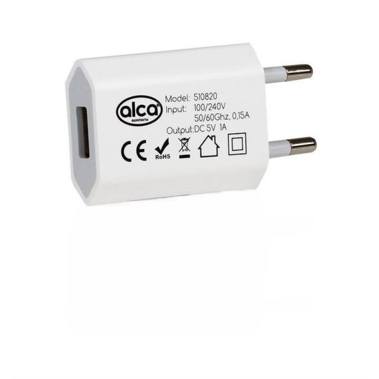 Stecher priza 220V, cu 1 x USB 5V/1A, 510.82 Alca