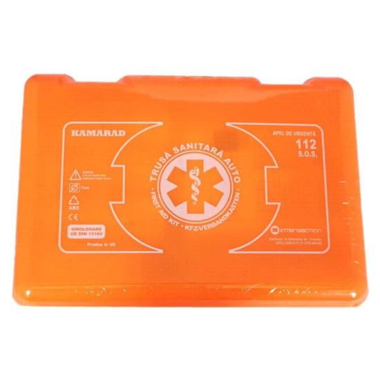 Trusa sanitara auto 5 ANI, BD DIN13164 KAMARAD, avizata, bax cu 10 truse