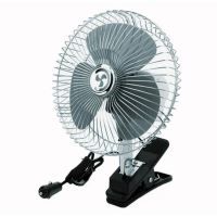 Ventilator 24V, fi18cm, metalic, oscilant, prindere cu clips, AutoExpressions Axius