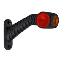 Lampa gabarit cu brat oblic 45°, 175mm, LED, 3 functii, dreapta, LD2030 Horpol