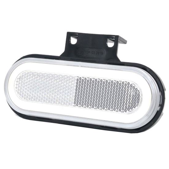Lampa gabarit 124x49, LED, contur iluminat, cu suport, alba, W198 1401 Was