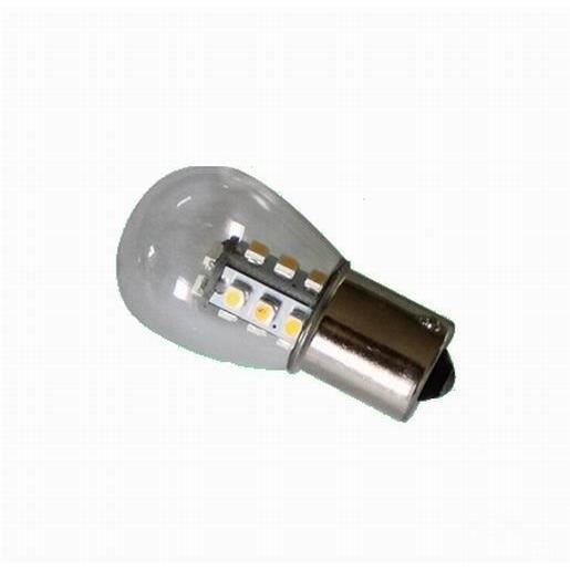 Bec semnalizare 9LED-uri, 12V P21W BA15s, balonaj sticla, H.Lucas 56512