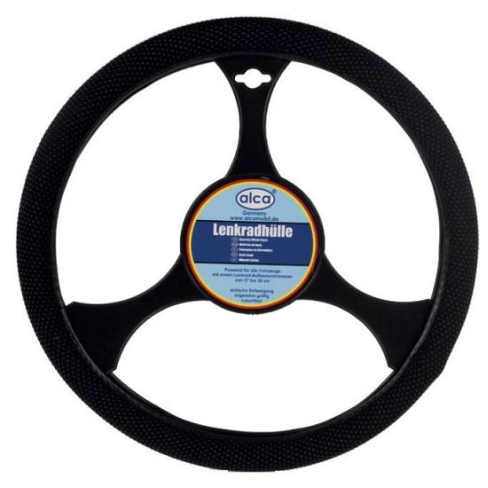 Husa volan 37 - 39cm sintetica antiderapanta neagra 591.00 Alca  