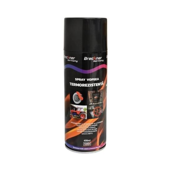 Spray vopsea temperaturi inalte, 450ml, Negru, termorezistenta, BK83114