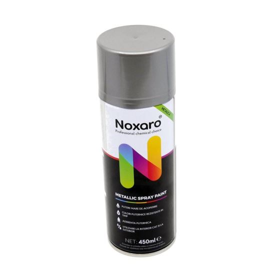 Spray vopsea 400ml gri metalizat, Silver Flash 1380 Noxaro