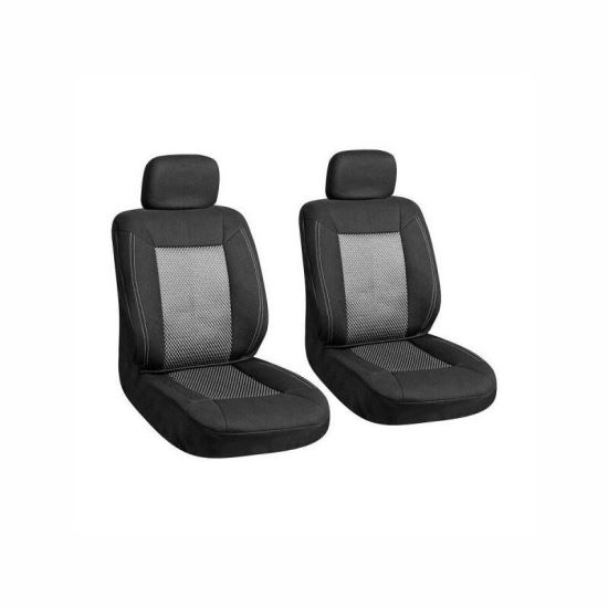 Set 2 huse auto pentru scaune fata gri cu negru 1068 Automax