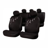 Set 4 huse auto poliester cu airbag, negre Tallo FUN826N RaceSport