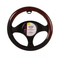 Husa volan 37 - 39cm imitatie piele neagra cu mahon Softech 604.00 Heyner   