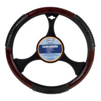 Husa volan 37 - 39cm imitatie piele cu crampoane negre cu mahon 593.00 Alca   