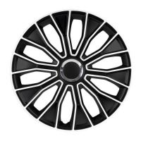 Capace roti 14" Argo Le Mans cu inel, negru cu argintiu mare 