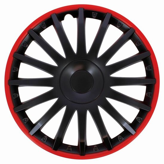 Set 4 capace roti 15inch, negre cu dunga rosie, Florida, VNJ4215 SwissDrive
