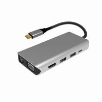 Adaptor multiport USB-C-->HDMI, Vga, 3xUSB PNI-MP10