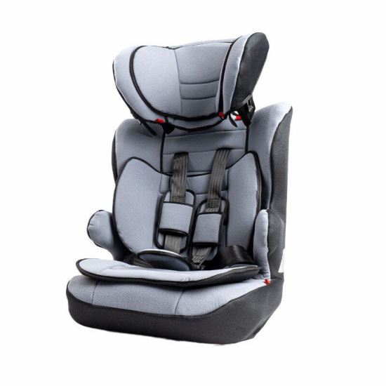 Scaun auto copii grupa 1+2+3, 9-36kg, cu centuri siguranta, gri, 03328 Amio
