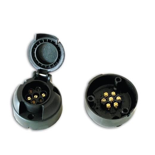 Priza remorca 7 pini, 12V, plastic, cu talpa E1216 / k-WTY7PIN Fristom