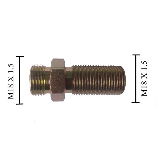 Racord furtun aer M18x1.5 -M18x1.5 -34mm, lung 14000.7000 Reflex