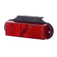 Lampa gabarit 140x40, bec, rosie, cu suport, 12-24V, LOP247 Horpol