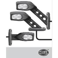 Lampa gabarit cu brat oblic 45°, 164mm 340-418, LED, alba, rosie si galbena, stanga/dreapta, 24V Hella  