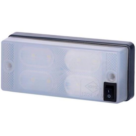 Lampa interior plafon, 108x46 LAM018/K=LWD658 LED, cu intrerupator 12/24V Horpol