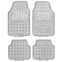Set 4 covorase universale 65x47, din cauciuc cu aspect aluminiu, argintiu, APA1000 Race Sport