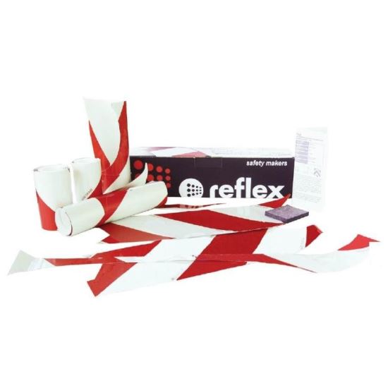 Banda alb / rosu de marcare zona 200mX10cm 6807 Reflex