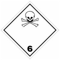 Eticheta pericol clasa 6 cu suport aluminiu