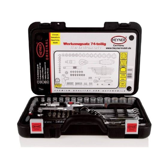 Trusa scule 74 piese (tubulare, combinate si clichet) Star 333.00 Heyner