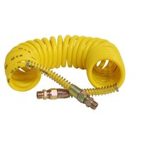 Furtun aer frana M22, spiralat 6m, PU, galben Hico PPN015