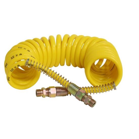 Furtun aer frana M22, spiralat 6m, PU, galben Hico PPN015