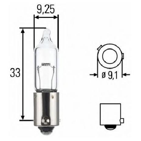 Bec H21 24V girofar, semnalizare BAY9s 9012025 Starlux/ 008417-012 Hella/64138 Osram Vision 58851
