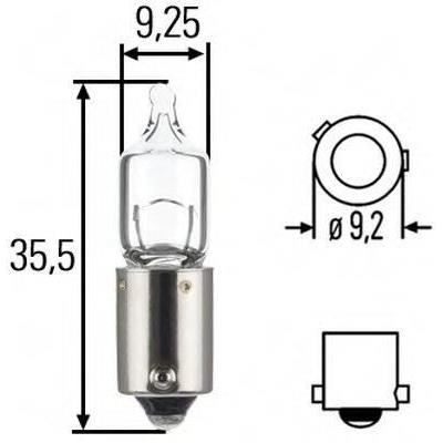 Bec H6W 12V pozitie, semnalizare Bax9s 8GH 007 643-121/314572 Hella