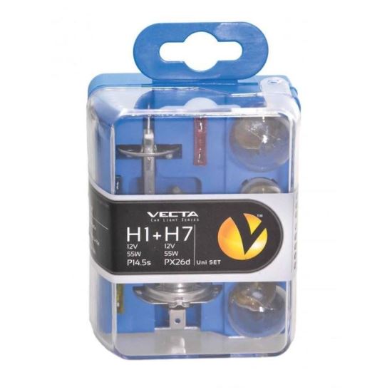Caseta becuri H1+ H7 (6becuri+3sigurante) VECTA 5560