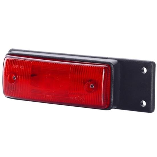 Lampa gabarit 96x36, bec, rosie, cu suport, 12-24V, LOW305 Horpol