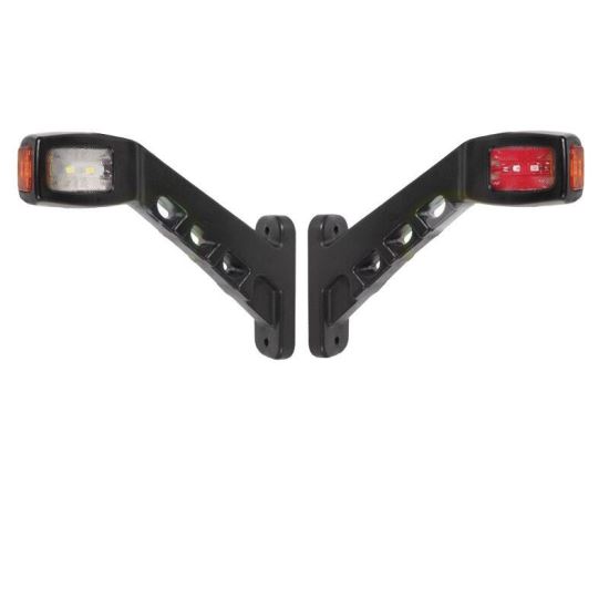 Lampa gabarit cu brat oblic 45°, 185mm, LED, 12-24V, alb-galben-rosu,TYJ 05-015