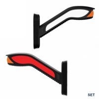 Lampa gabarit cu brat 190mm, oblic 45°, Led Neon si semnalizare dinamica, set stanga / dreapta Cobra 202008L+H
