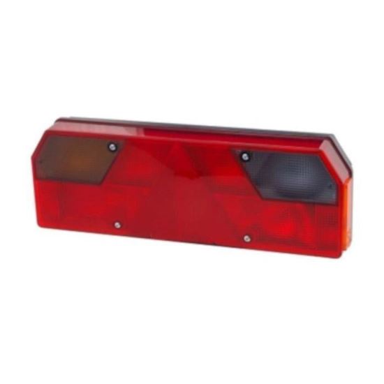 Lampa spate 420x140, 8 functii, cu triunghi si mufa, stanga, L2023 TruckLed