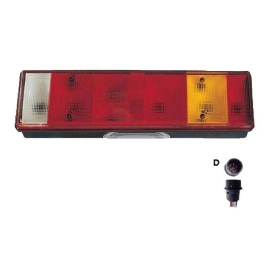 Lampa spate 465x130, 8 functii, cu mufa, stanga, LT250ms Promot