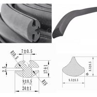 Cheder geam cu pana B2/B7, rola 10m, grosime 24mm, tractor U650
