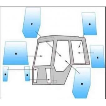 Geam cabina patrata ( tip vechi ) luneta superior 1110 x 472  U650 UTB38.84.438